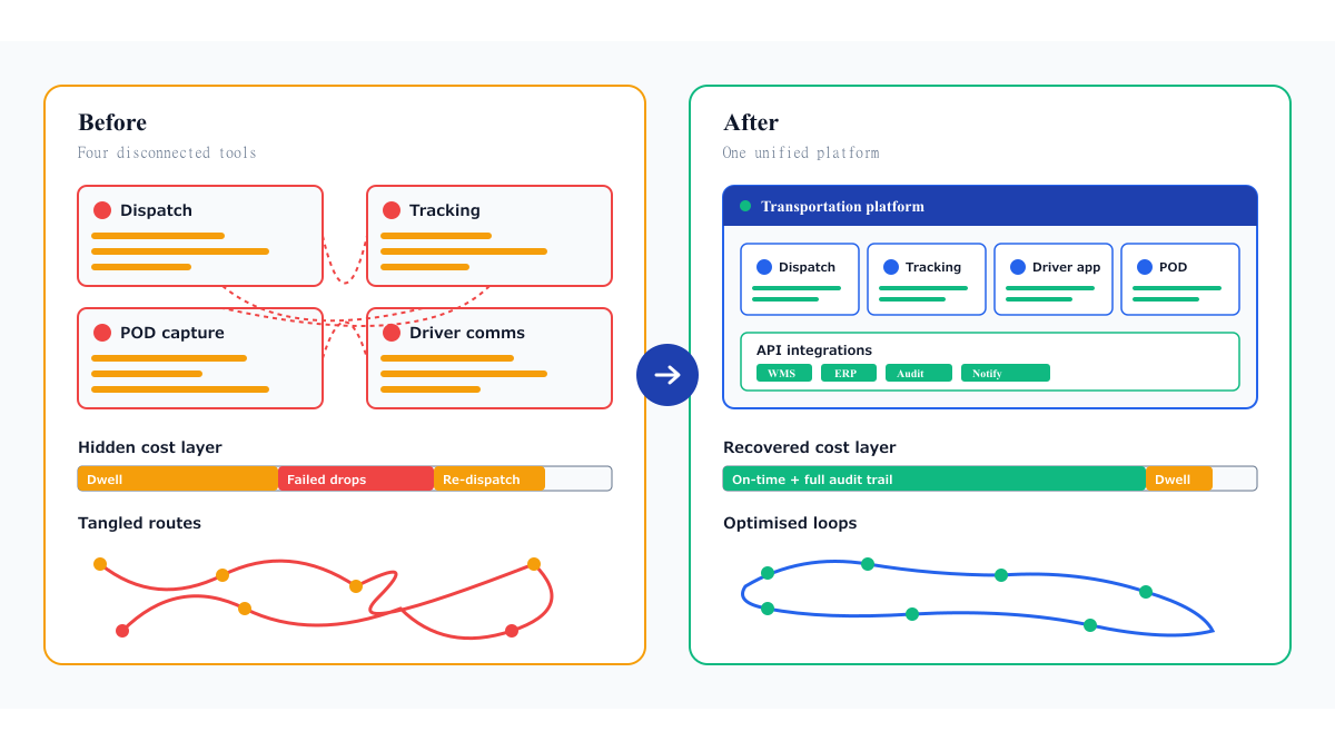 Why a National Pharmacy Fleet Rebuilt Its Transportation Software Stack, And Found the Real Cost Was Never the Routes